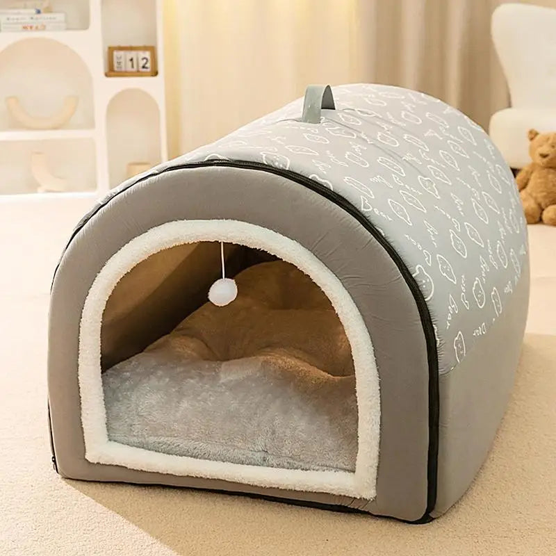 Detachable Cave Dog Bed 2 In 1