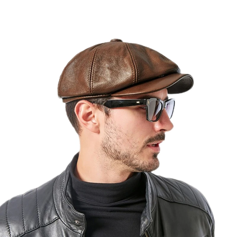 DecreeX Leather Octagon Beret