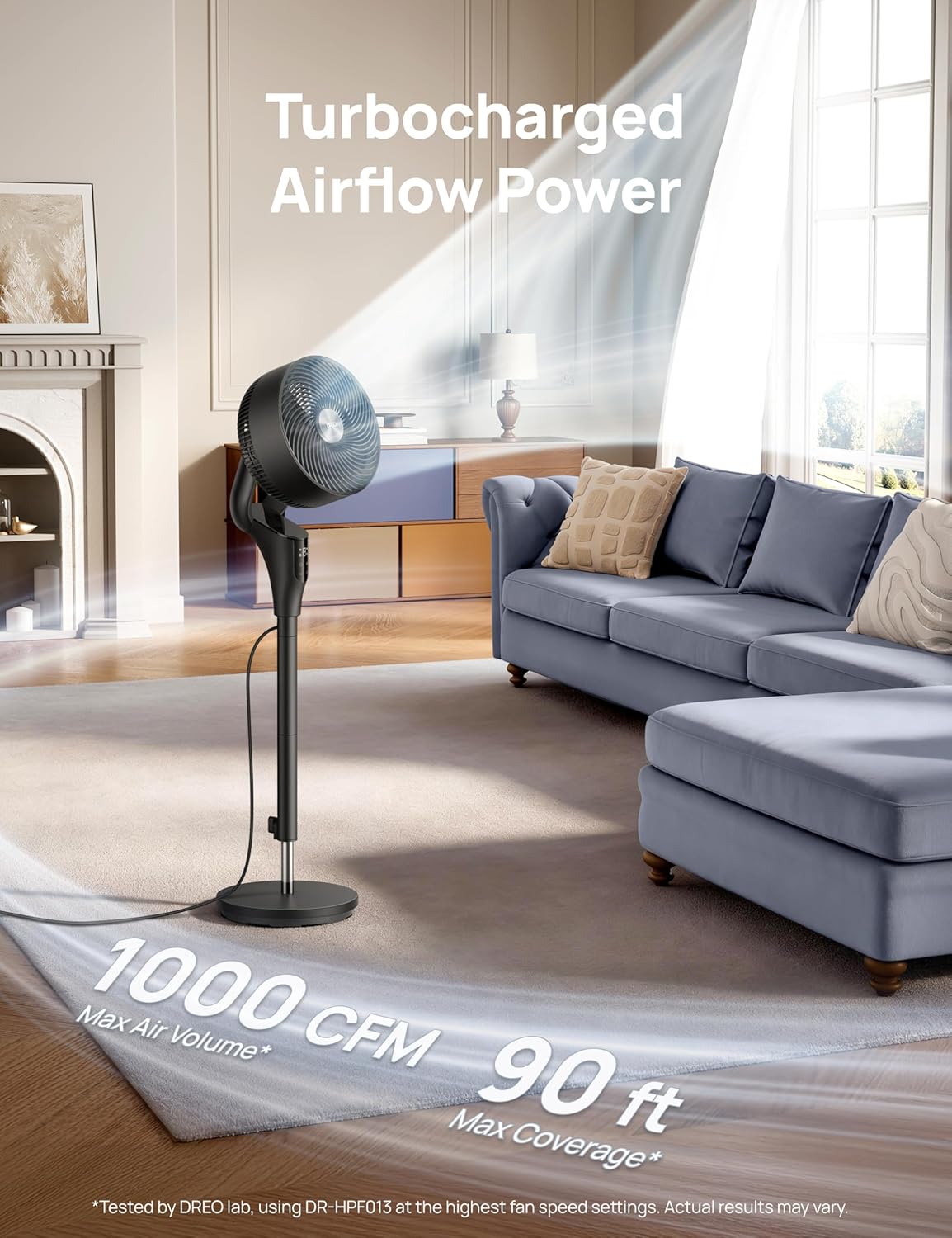Oscillating Bedroom Pedestal Fan