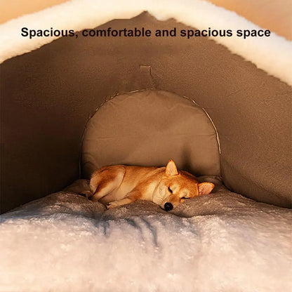 Detachable Cave Dog Bed 2 In 1