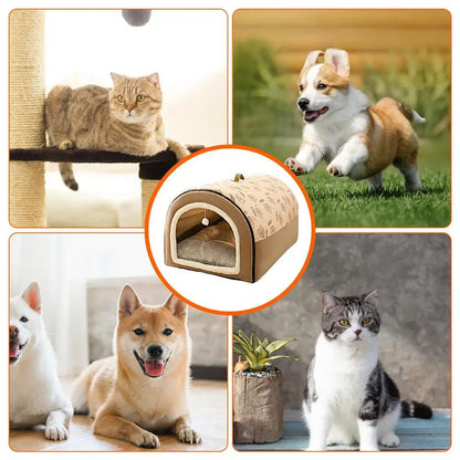 Detachable Cave Dog Bed 2 In 1