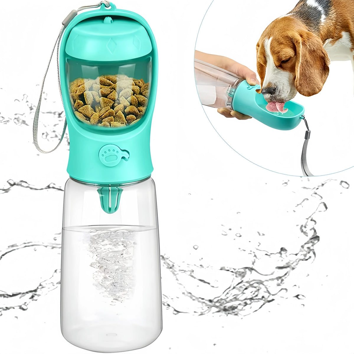 Portable Water Bottle & Food Dispenser – Travel Pet Cup