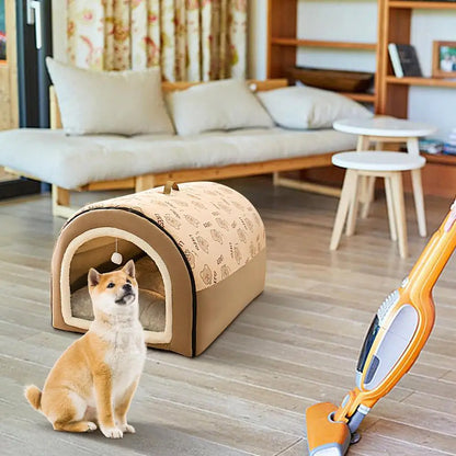 Detachable Cave Dog Bed 2 In 1