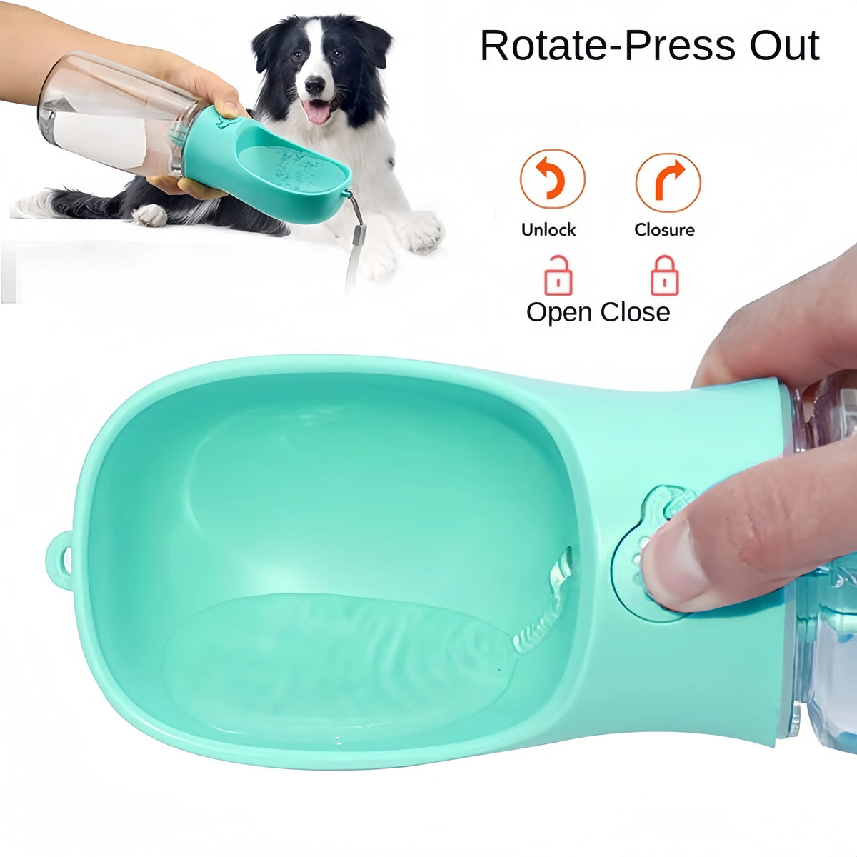 Portable Water Bottle & Food Dispenser – Travel Pet Cup