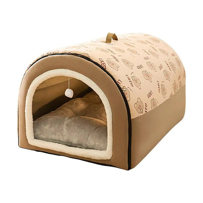 Detachable Cave Dog Bed 2 In 1