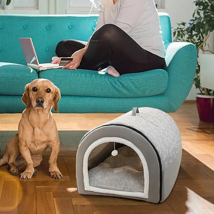 Detachable Cave Dog Bed 2 In 1
